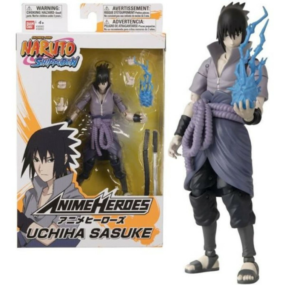Figurine anime heroes 17 cm - sasuke uchiwa - bandai naruto shippuden
