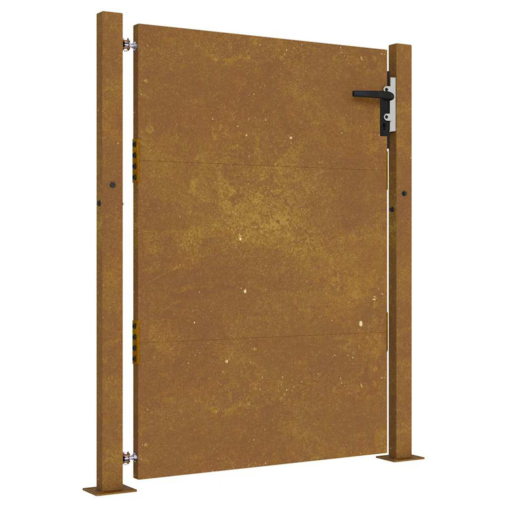 Portail de jardin 105x130 cm en acier corten
