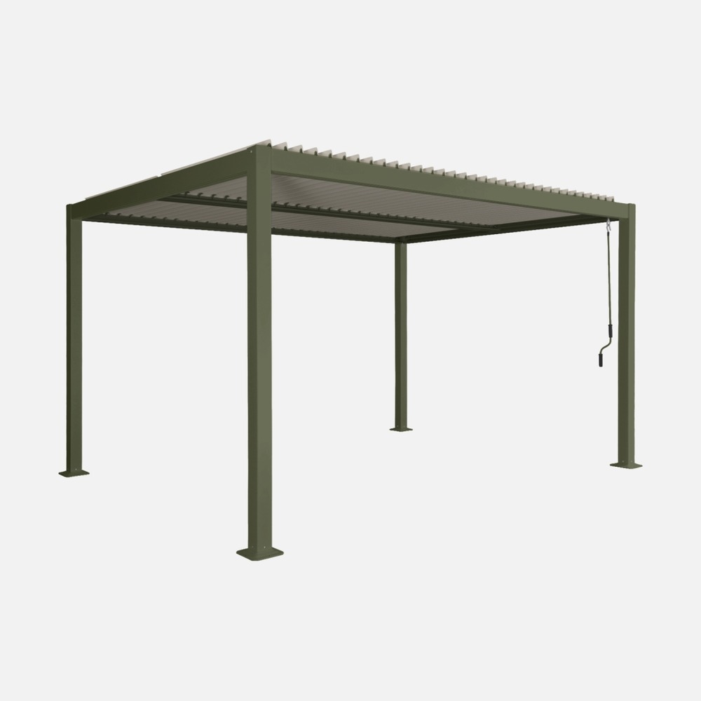 Pergola bioclimatique aluminium et acier lames orientables 4x3m palace