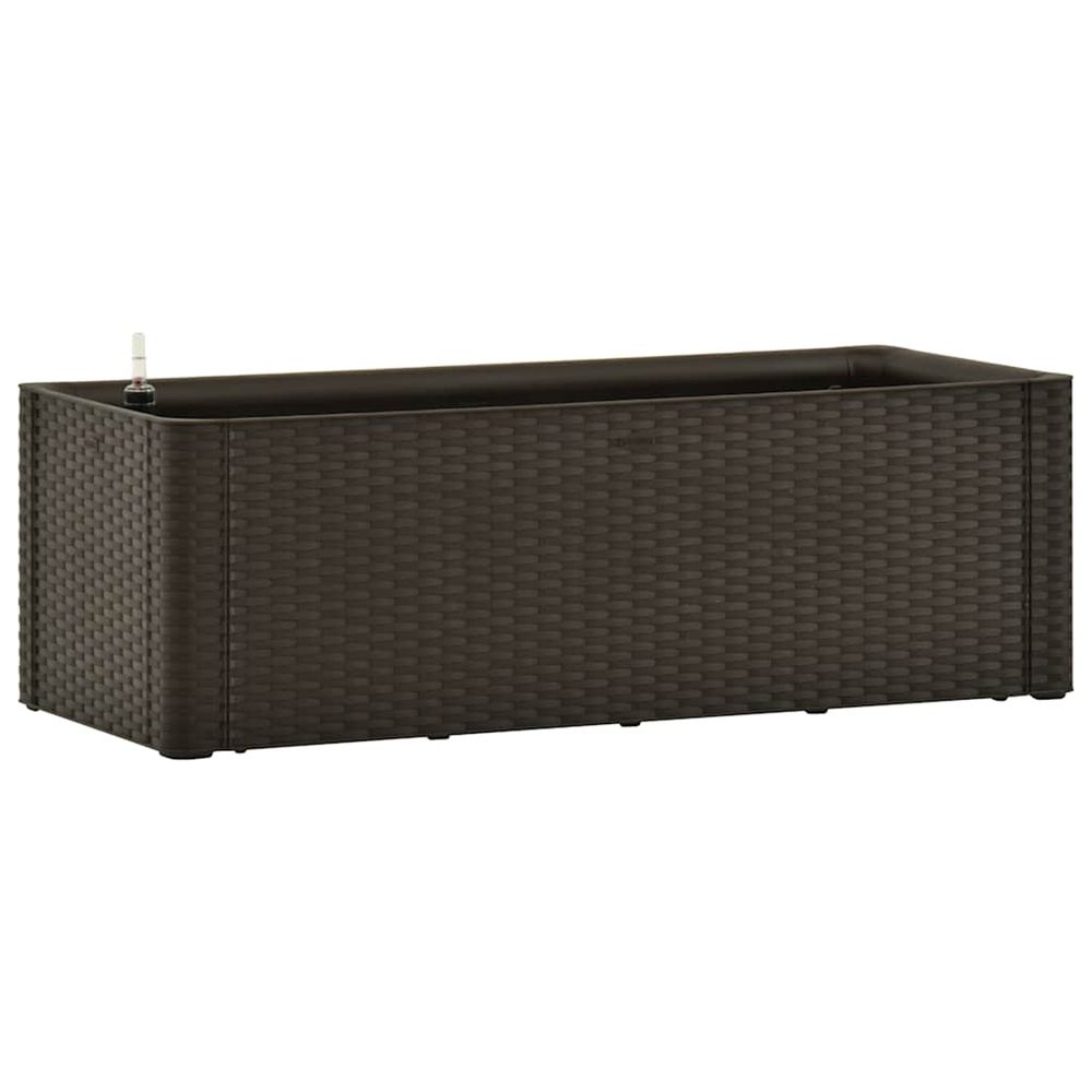 Lit surélevé de jardin avec système d'arrosage moka 100x43x33cm