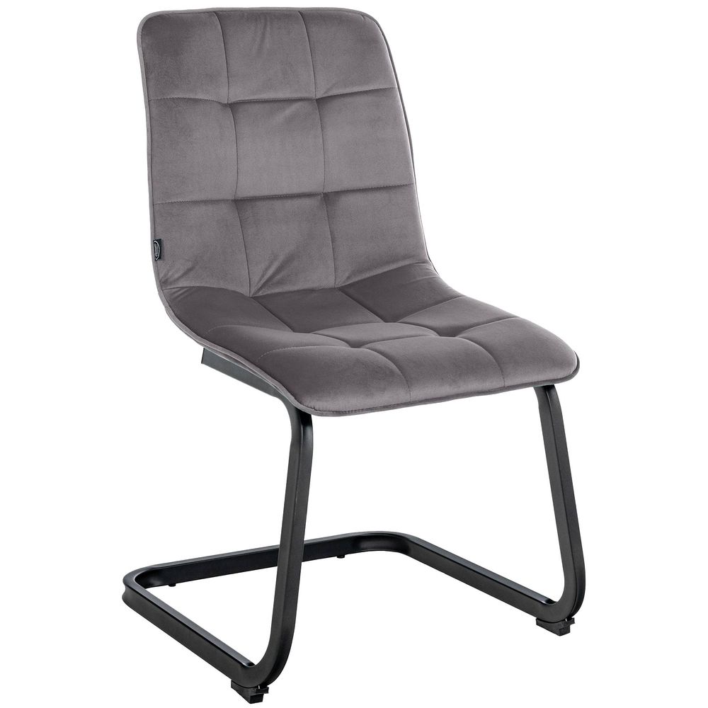 Chaise de salle à manger en velours vermont