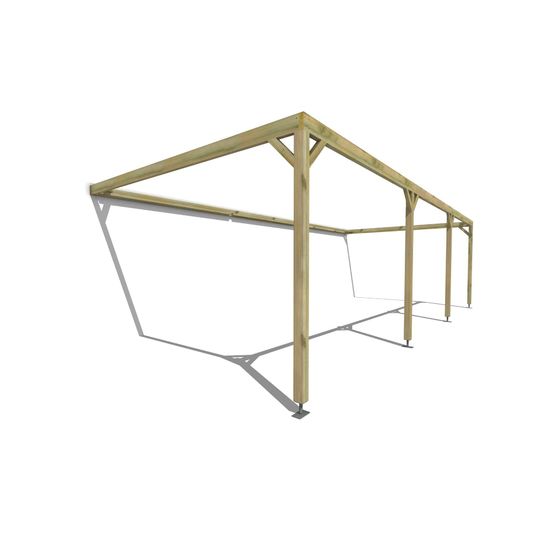 Pergola bois • 9m x 4m • adossée • cadre simple • livraison comprise