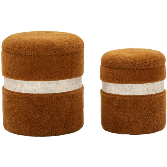 Pouf avec rangement intégré saint-moritz (set de 2)