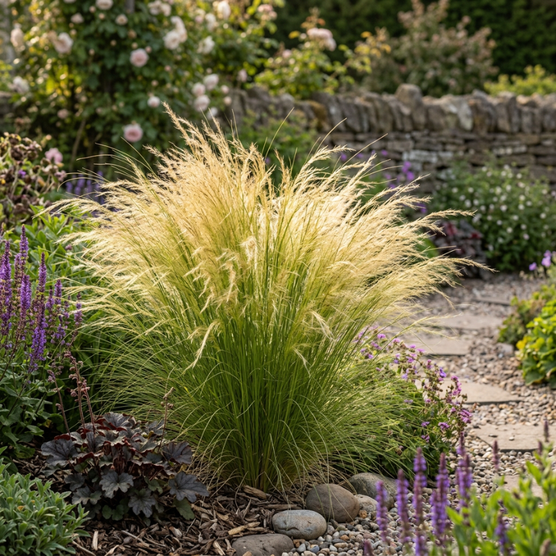 Cheveux dange tenuissima pony tails 40cm pot 3l - stipa tenuissima pony tails