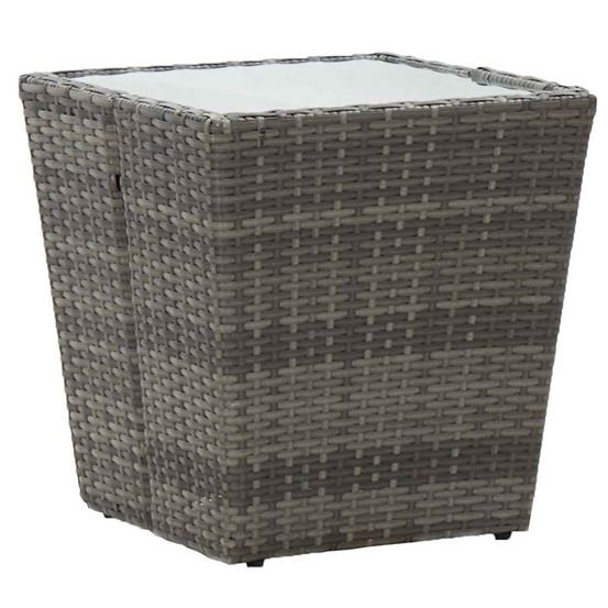 vidaXL Table à thé Gris 41,5x41,5x43 cm