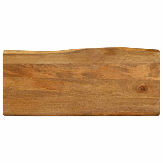Dessus de table 80x40x3,8 cm bord vivant bois massif manguier