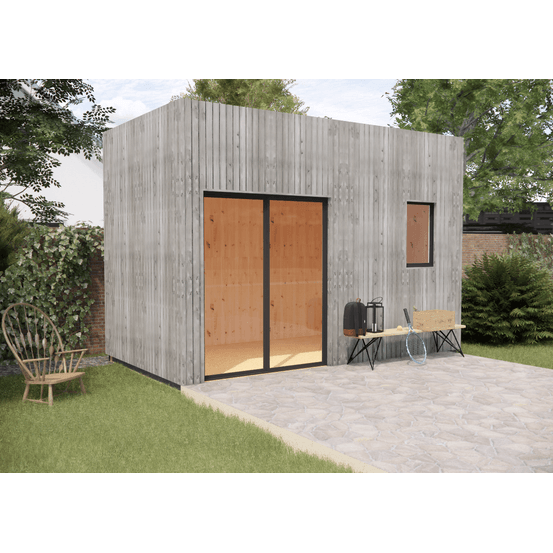 Studio de jardin 4 saisons en bois 4,4 x 2,4 x 3,2 m / isolation re2020 avec plancher isolé