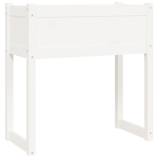 Jardinière bac lit surélevé plantes fleurs terrasse jardin 78 x 40 x 81 cm bois massif de pin blanc