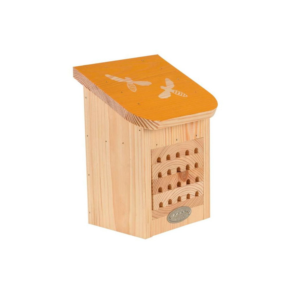 Maison à insectes en bois pochoir abeilles