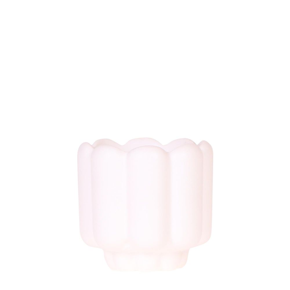 Cache-pot céramique mat - allure vintage - pot de 6cm - blanc