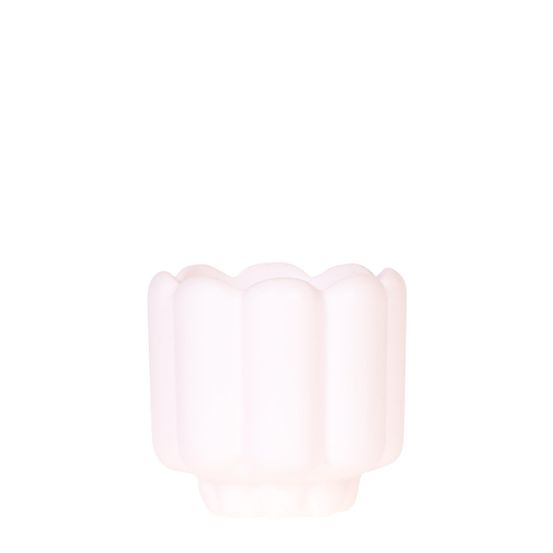Cache-pot céramique mat - allure vintage - pot de 6cm - blanc