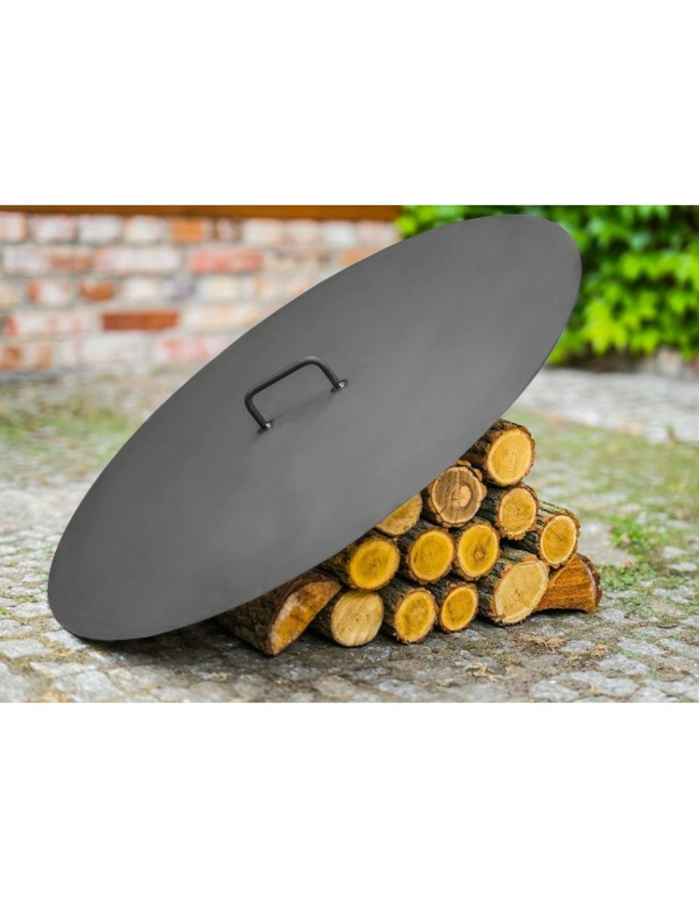 Couvercle de brasero rond en acier 70 cm