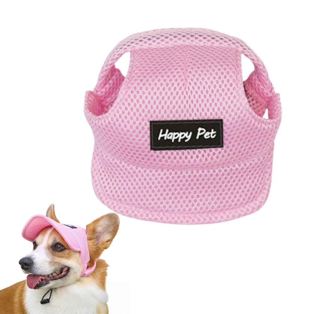 Chapeau de soleil rose pour chien l