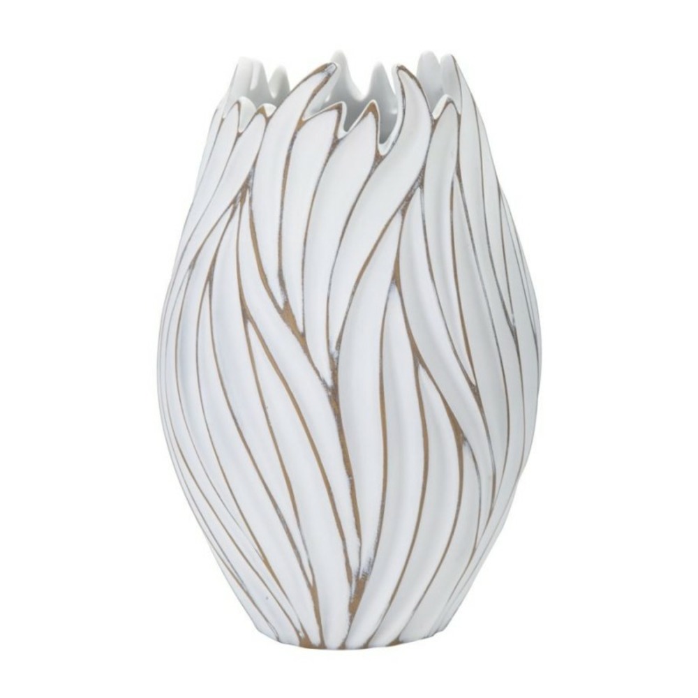 Vase en résine blanche 27x41.5 cm