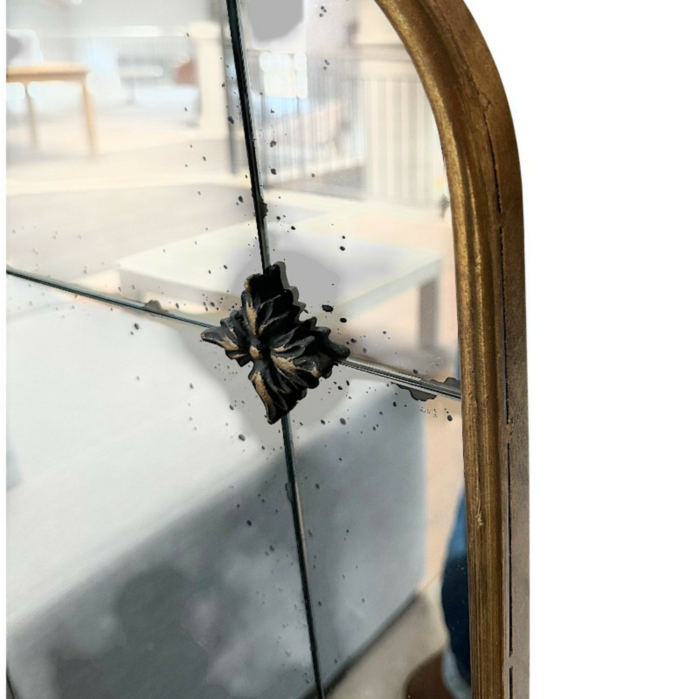 Miroir mural antique doré 62x4x124cm