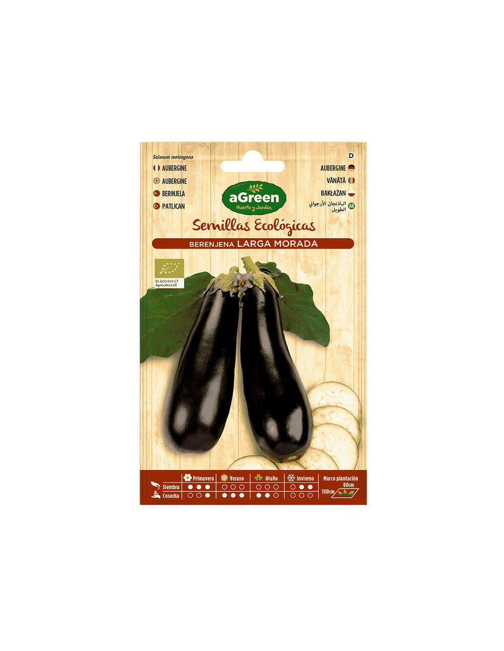 10 sachet de graines eco long violet aubergine agreen