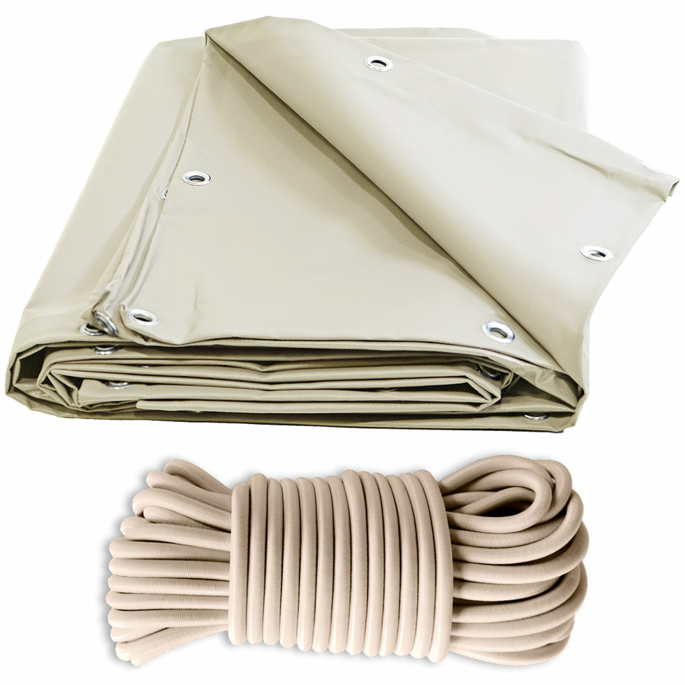 Pack toile pergola ivoire 3x4 m tecplast xp680m2pr + sandow ivoire 20m