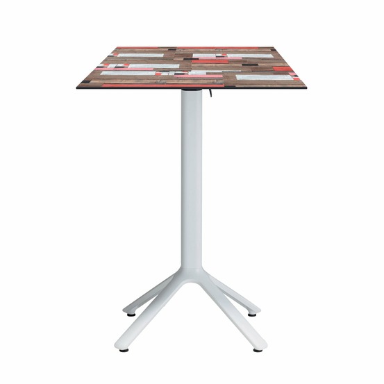 Restootab - table haute pliable nemo blanche pour extérieur multicolore 60x60