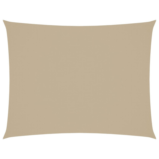 Voile de parasol tissu oxford rectangulaire 3x6 m beige