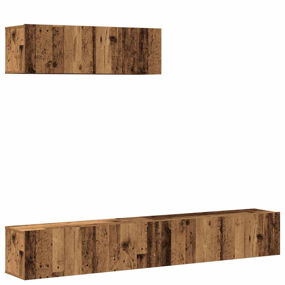 Ensemble de meuble tv mural 3 pcs vieux bois bois d'ingénierie