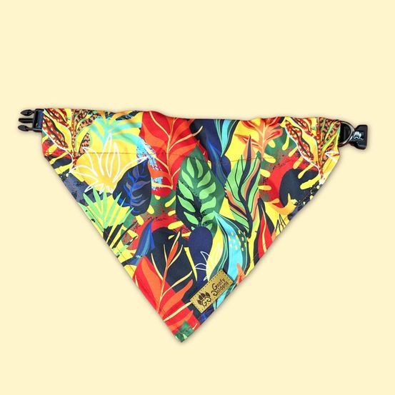 Collier-bandana pour chien tropical - s