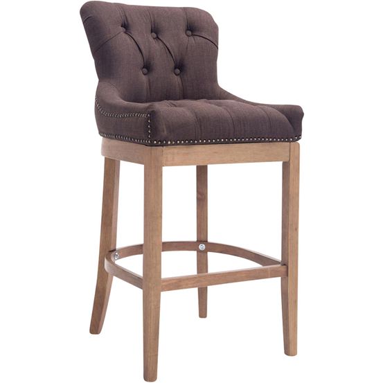Tabouret de bar lakewood tissu, clair antique