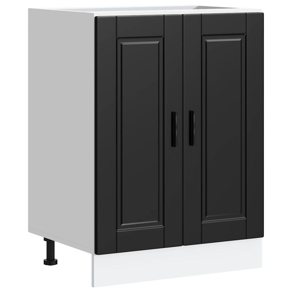 Armoire de cuisine porto noir bois d'ingénierie