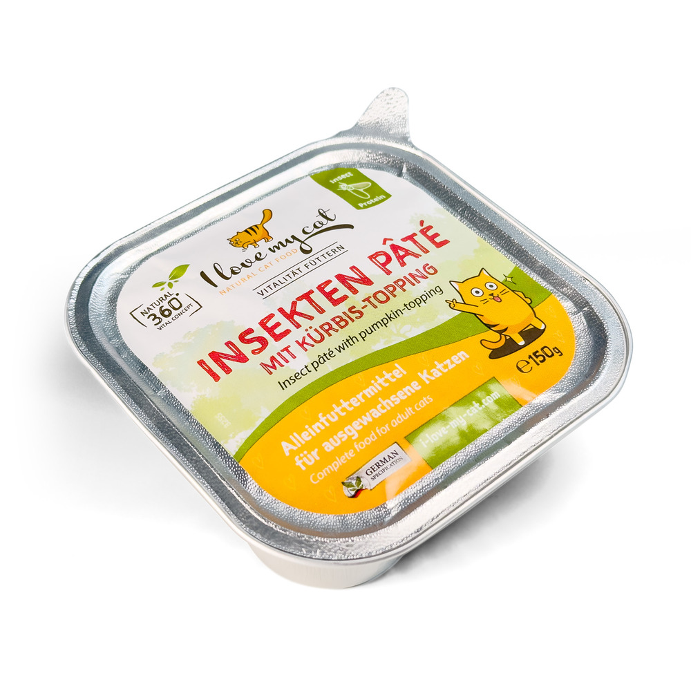 Pate pour chat insekten paté avec garniture de potiron de i love my cat - 150 g