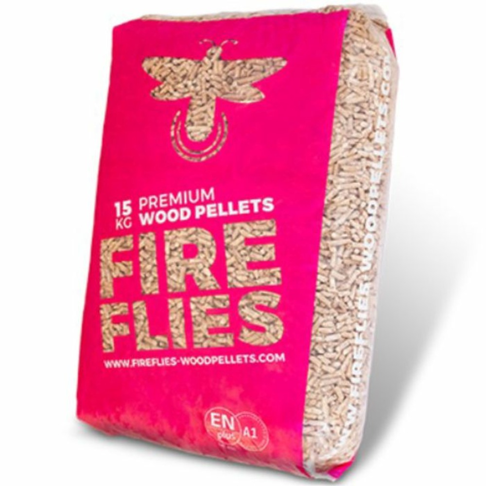 Wood pellets - granulés de bois 6mm - 65 sacs de 15kg (975kg) - haute qualité et performance - combustion propre, écologique,