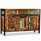 Buffet bahut armoire console meuble de rangement bois de récupération massif 120 cm