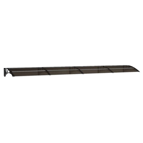 Auvent de porte noir 400x75 cm polycarbonate