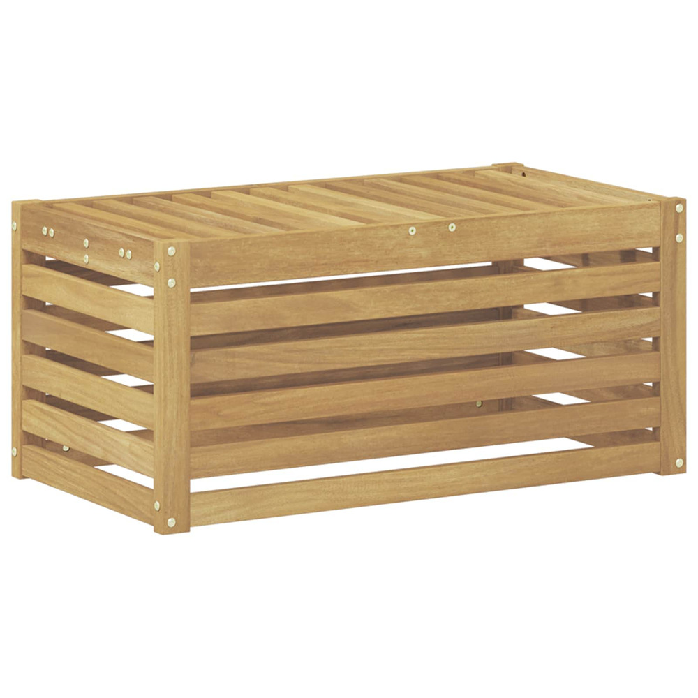 Banc de jardin blanc 79 x 43 x 37 cm bois d'acacia massif
