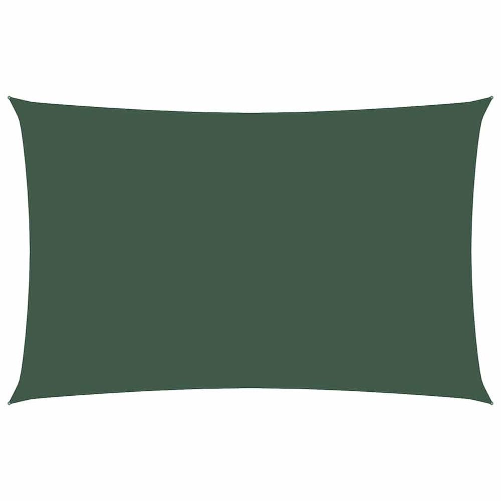 Voile de parasol tissu oxford rectangulaire 2x4,5 m vert foncé