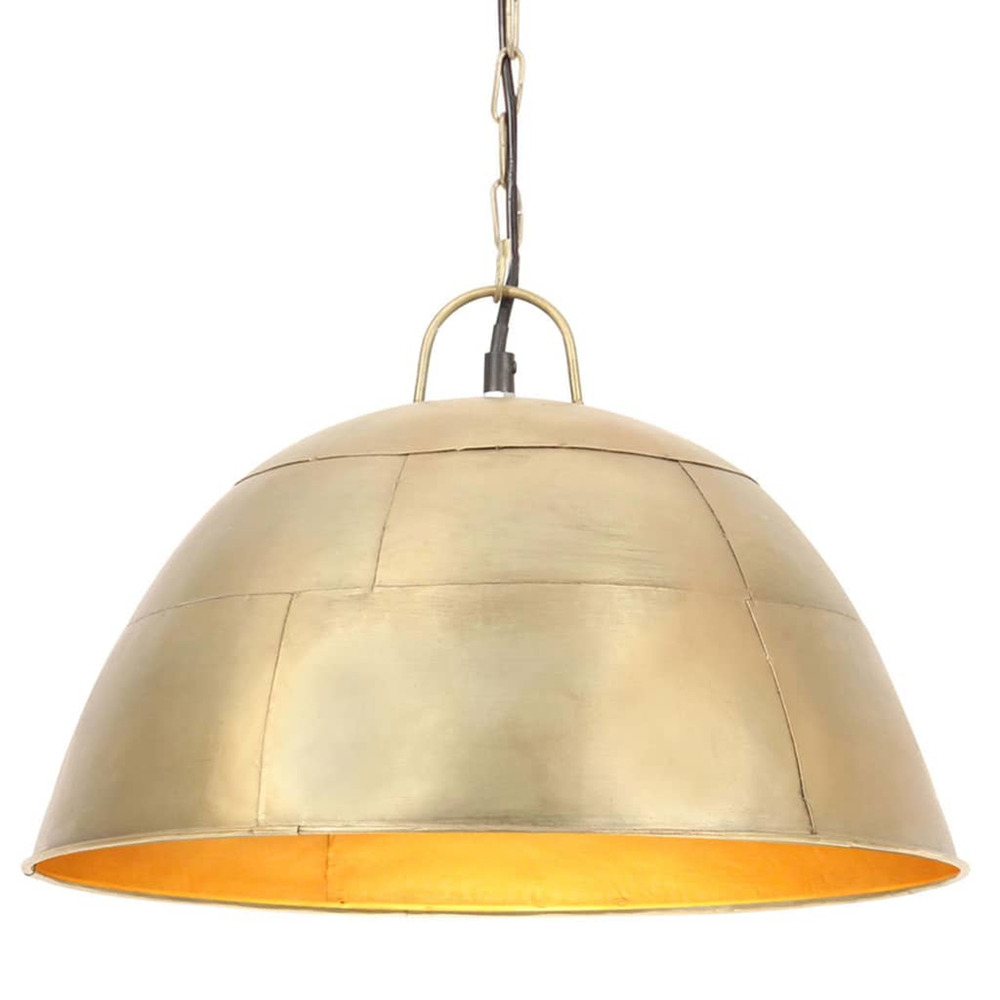 Lampe suspendue industrielle vintage 25 w laiton rond 41 cm e27