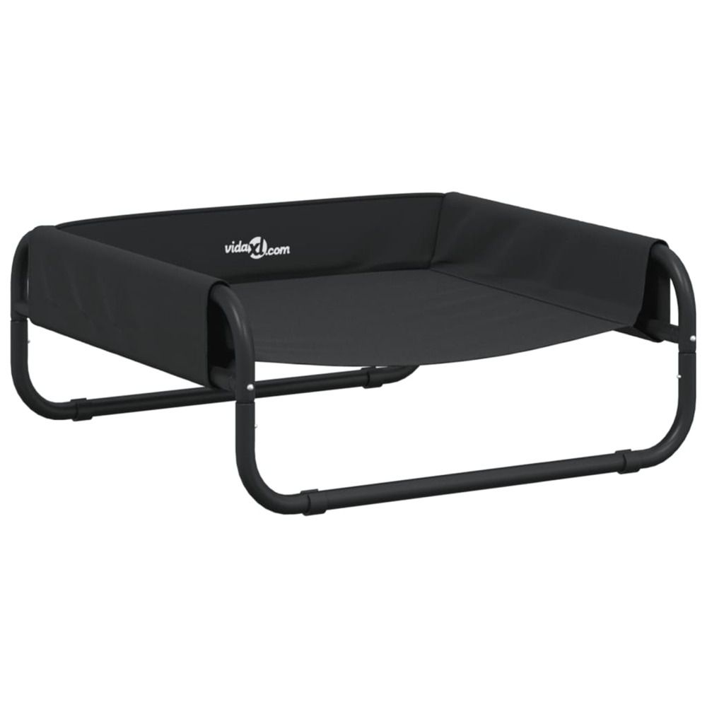Lit surélevé pour chien anthracite tissu oxford et acier