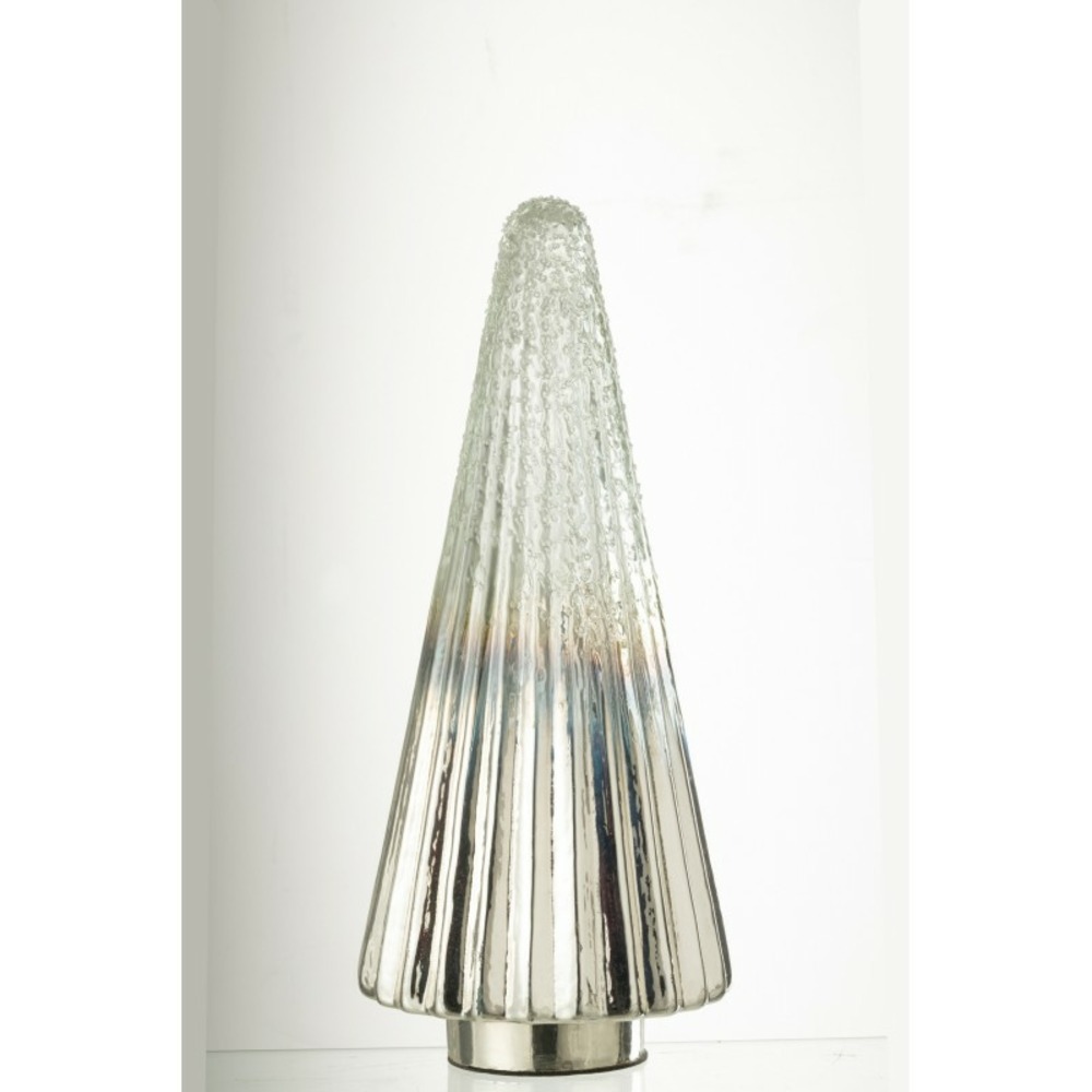 Sapin de noël décoratif en verre multicouleur 14x14x36 cm h36