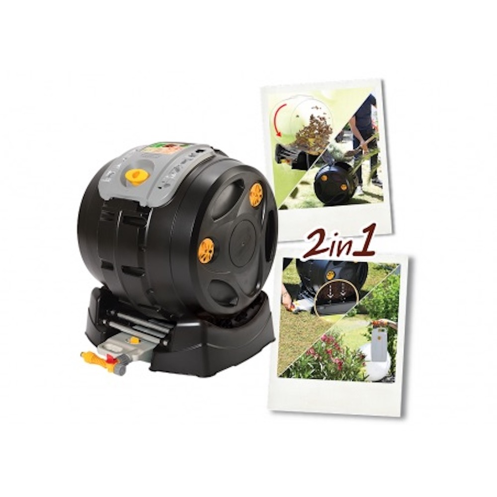 Composteur rotatif easymix 2en1 – tambour amovible – récupération jus de compost