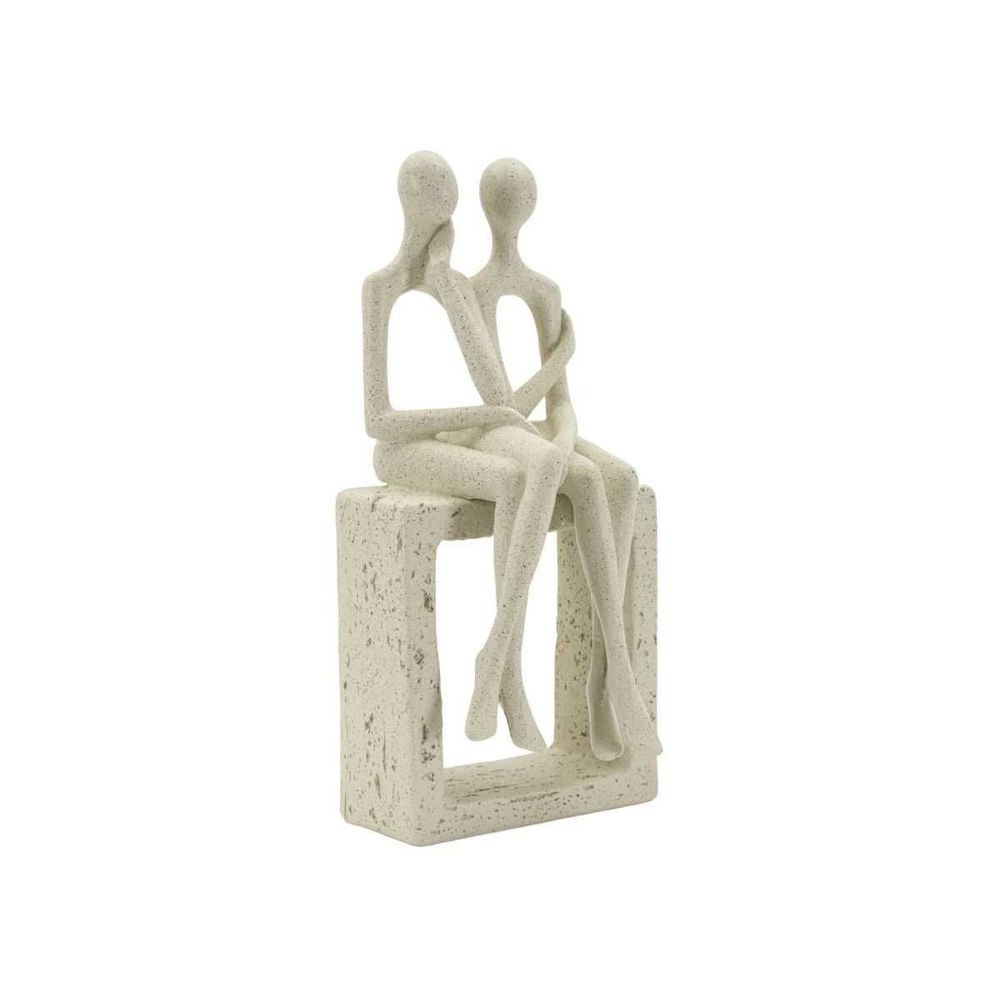 Statuette décorative en polyrésine stons pair 11.5 x 9 x 25 cm