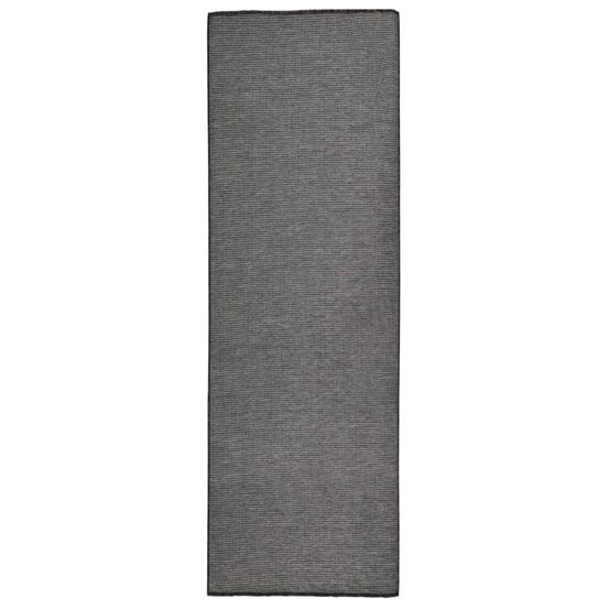 Tapis à tissage plat d'extérieur 80x250 cm gris