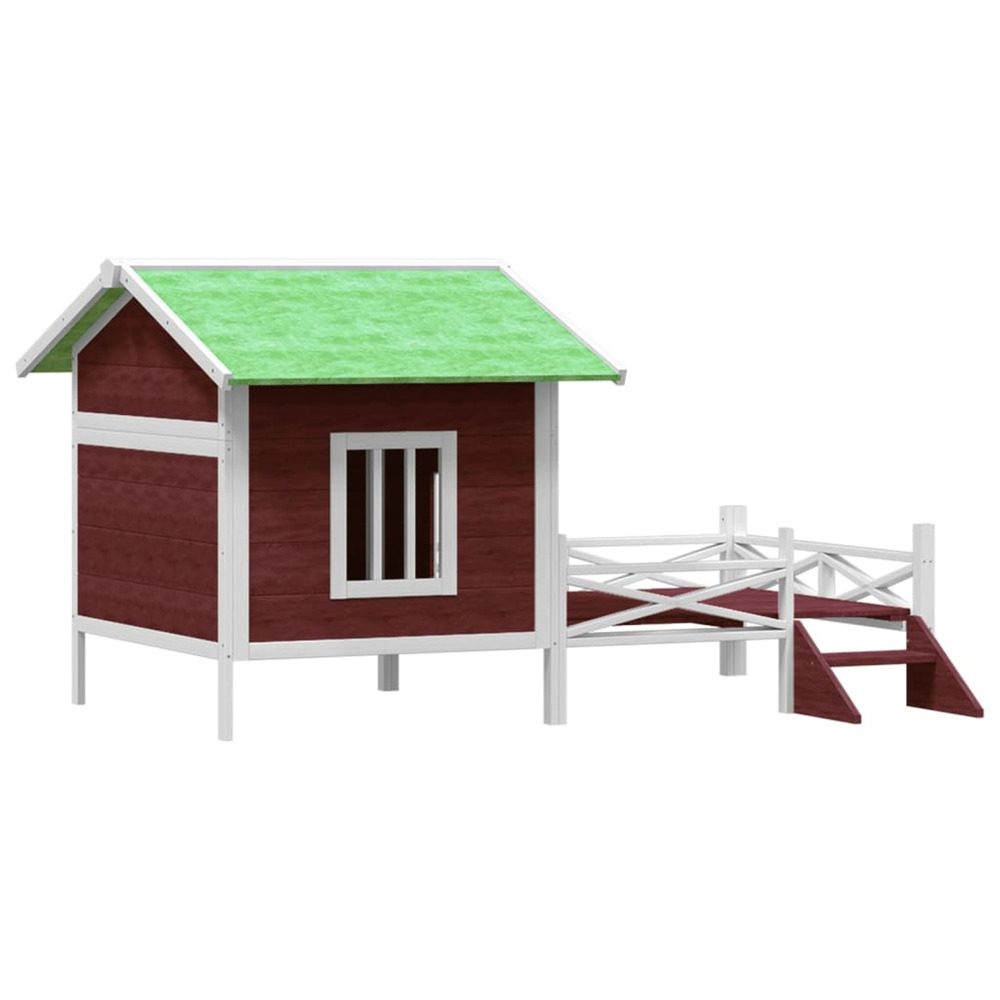 Chenil moka 159x120x88,5 cm bois de pin solide