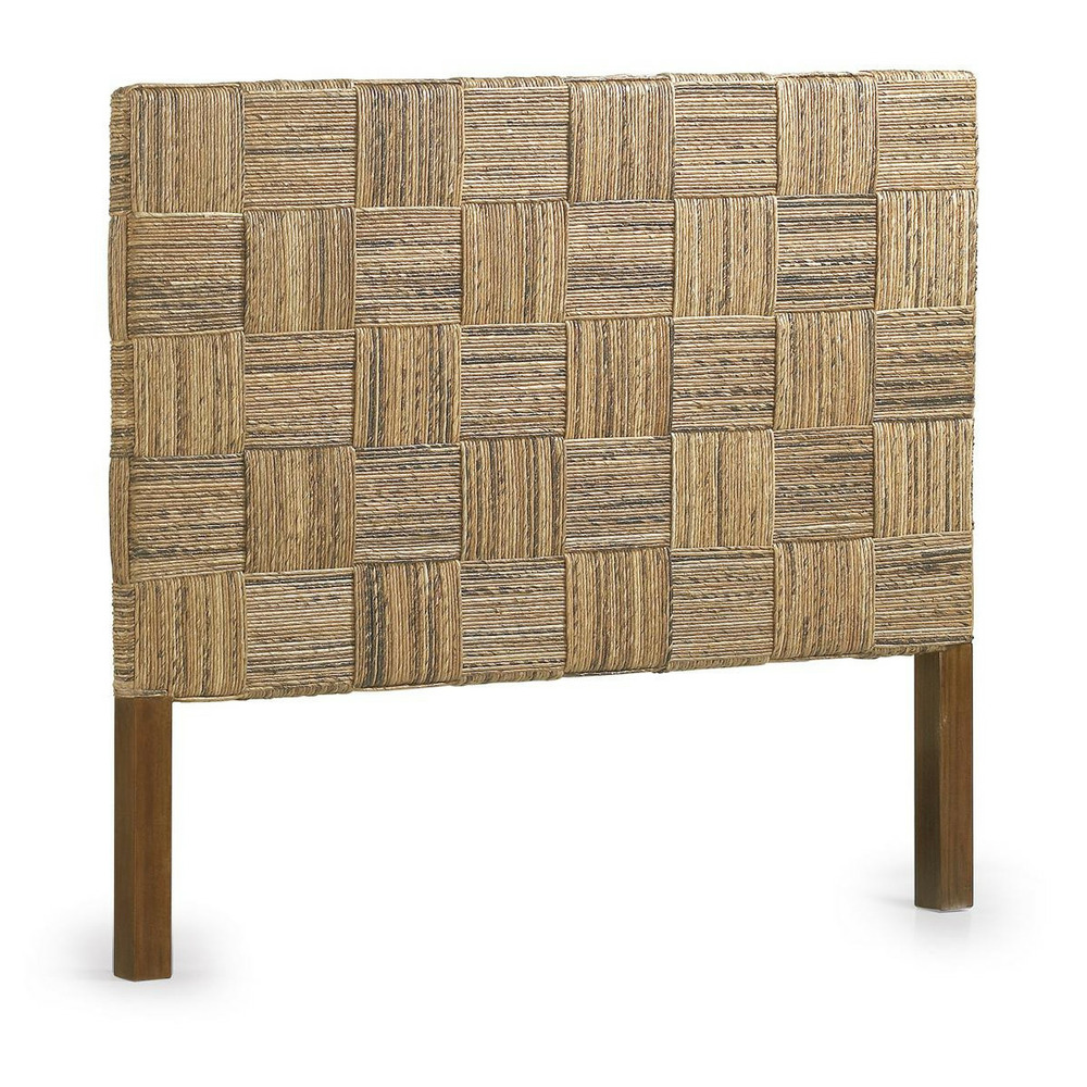 Tête de lit rotin bois marron - décoration d'autrefois