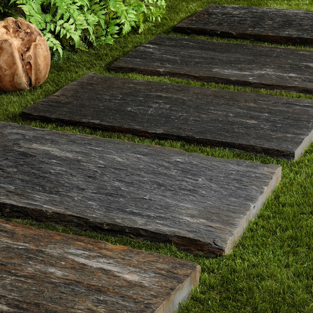 Pas japonais rectangle schiste 100x50x3-7 cm (lot de 20) - ro'ma nature