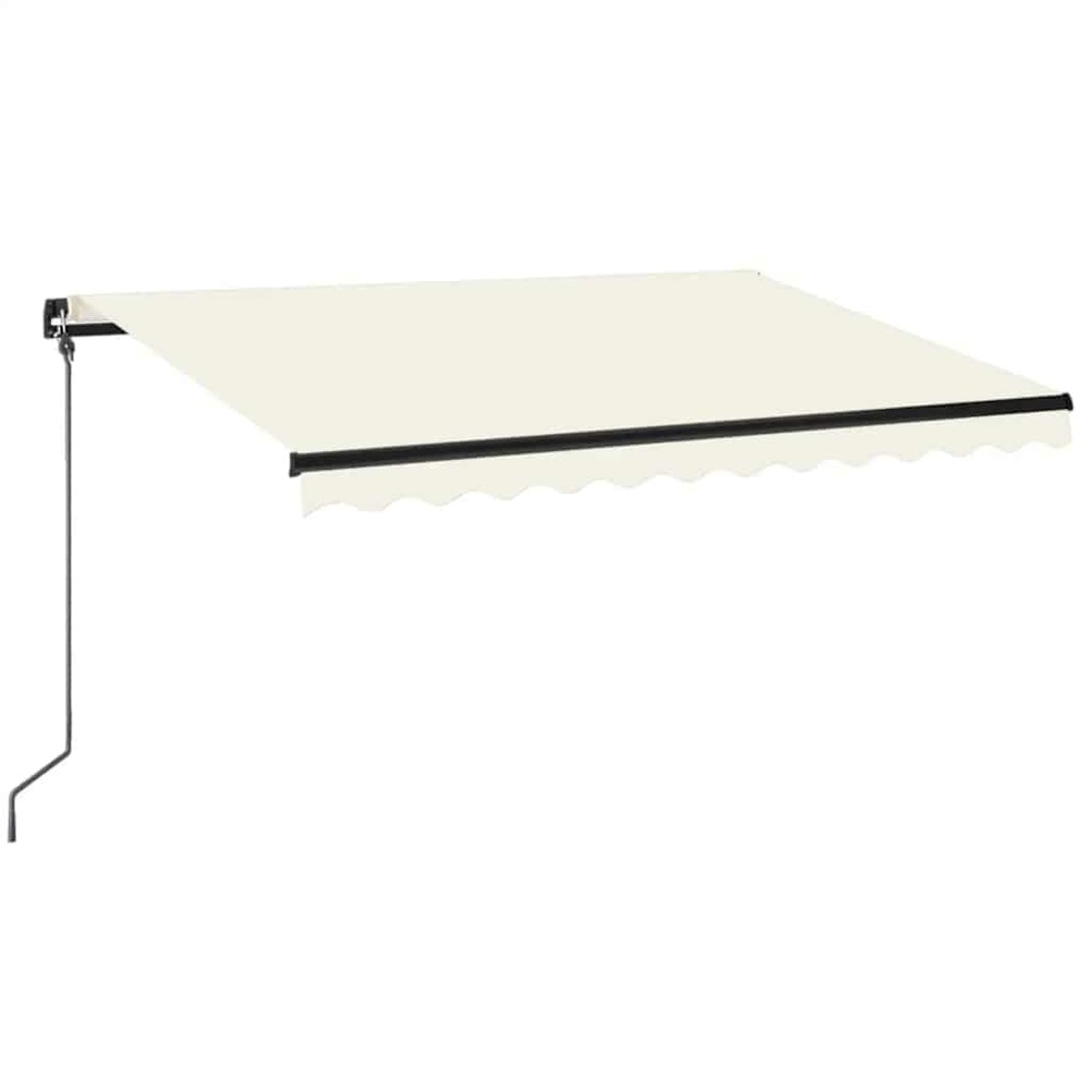 Auvent manuel rétractable avec led 350x250 cm crème
