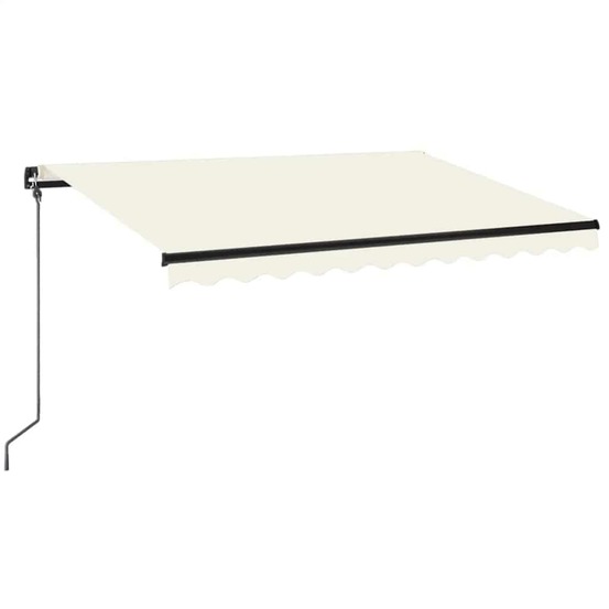 Auvent manuel rétractable avec led 350x250 cm crème