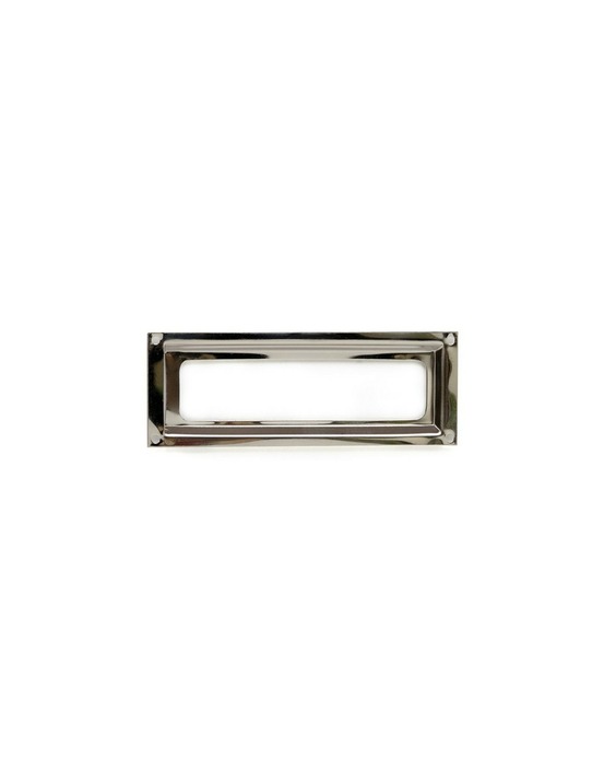 Boite 10 supports etiquette zamak 75x2mm chrome poli ref 7-3518 21