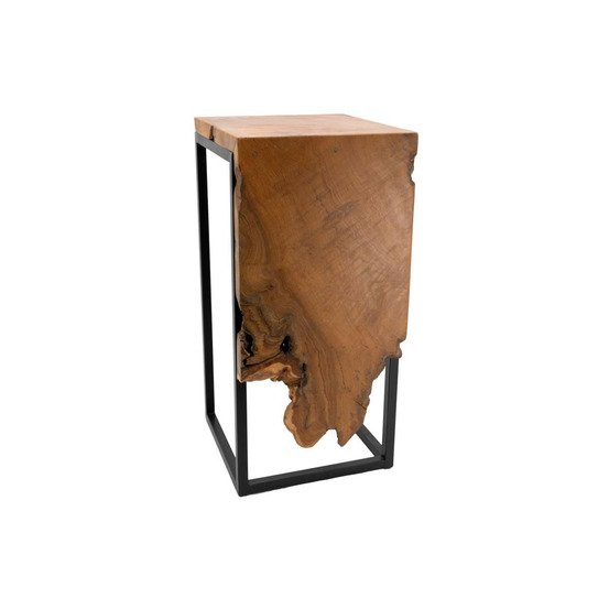 Console en teck et métal - arden sellette carrée