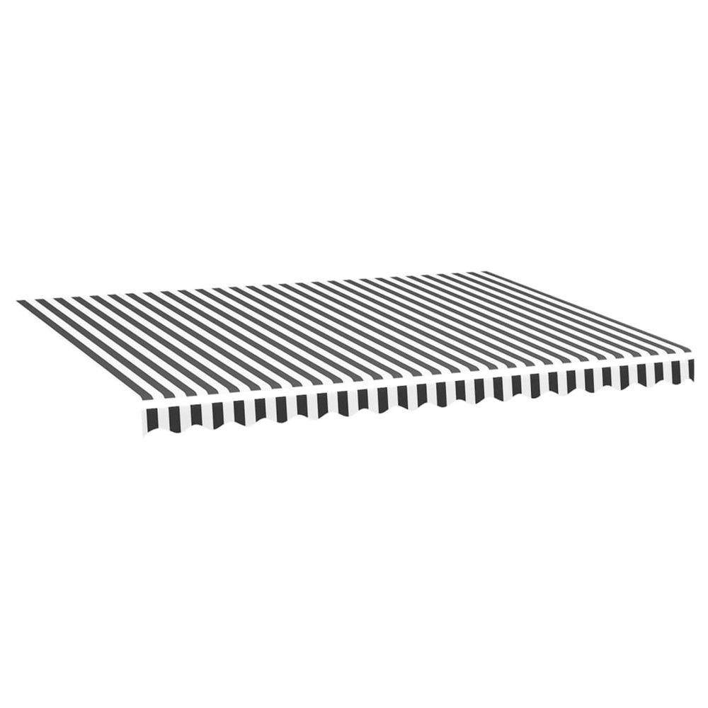 Tissu de remplacement pour auvent anthracite et blanc 400x300 cm polyester