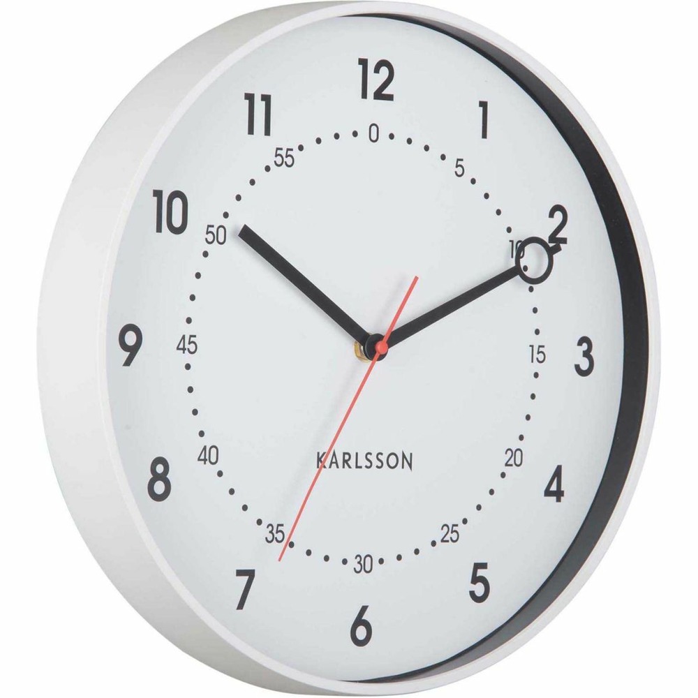 Horloge murale en résine fresco blanc