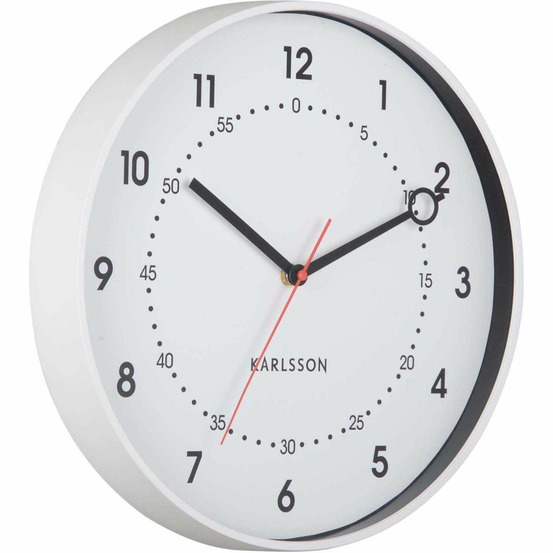 Horloge murale en résine fresco blanc