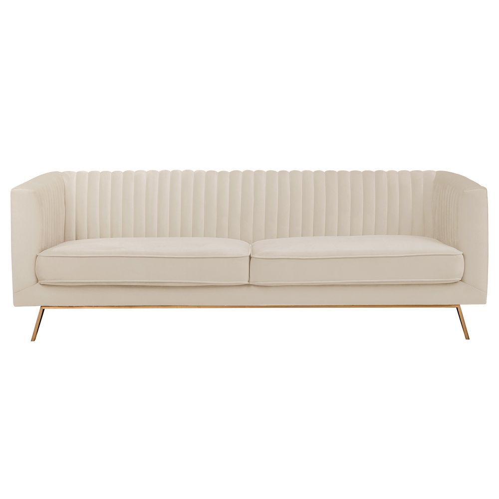 Gatsby-canapé 3 places en velours beige